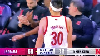 Keisei Tominaga Highlights Nebraska Husker Basketball vs Indiana Hoosiers 1324 Japan huskers [upl. by Amathist]