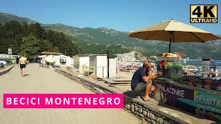 🏖️Becici Beach🌴Budva🌞Montenegro🇲🇪2024📷4K60 [upl. by Sirovaj]