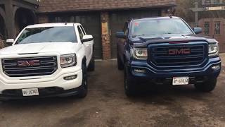 gmc sierra leveling kit and 33s before and after compare [upl. by Prudie]