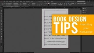 Importing your Manuscript from WORD into INDESIGN  BOOK DESIGN [upl. by Eical]