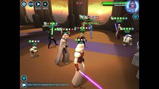 Swgoh Three teams to beat GL Leia [upl. by Ynafetse726]