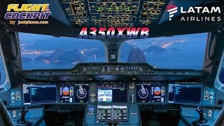 LATAM Airbus A350XWB Cockpit Sao Paulo to Milan [upl. by Anaitat477]