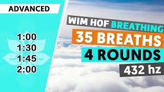 Advanced Wim Hof Guided Breathing  4 Rounds  35 Breaths  432hz SatoriFlow WimHofBreathing [upl. by Airalav]