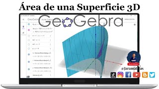 Calcula una superficie en R3 con Geogebra  Aplicación de las integrales dobles [upl. by Elletnuahs755]