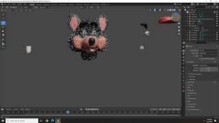 Plastic Mask 3 Stage Chuck E Cheese animatronic Blender 3d model [upl. by Htenek]