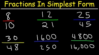 Reducing Fractions to Simplest Form [upl. by Naot]