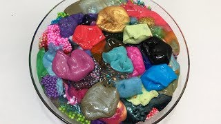 MIXING ALL MY SLIMES SLIMESMOOTHIE SATISFYING SLIME  9 [upl. by Kacie413]