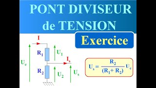 PONT DIVISEUR de TENSION  EXERCICE Corrigé [upl. by Yelkao]