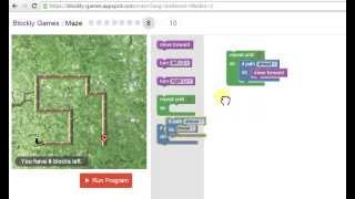 Google Blockly Games  Solution Maze level 8 [upl. by Odom]