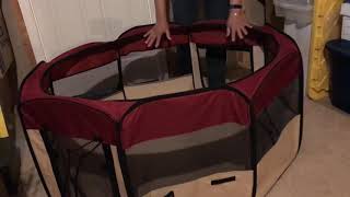 How to fold up your pet puppy playpen [upl. by Princess946]