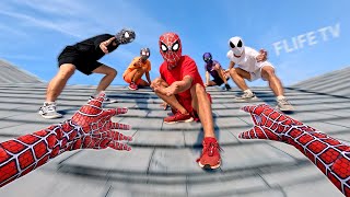 PRO 5 SUPERHERO TEAM  Hey SpiderMan  Go To Trainning Nerf Gun   Funny Action Real Life [upl. by Haroppiz337]