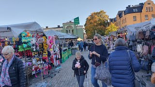 Höst Marknad på Vaksala Torg 2022  Fall Open Market In Uppsala Sweden 🇸🇪 [upl. by Mattheus977]