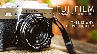 FUJIFILM XF27mm f28 WR pancake lens review [upl. by Neeuq]