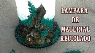 DIY LAMPARA HECHA CON MATERIAL RECICLADO [upl. by Anaek863]