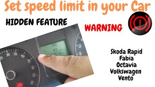 How to set the speed limit in your Skoda Rapid Polo Fabia Volkswagen Vento and other VAG cars [upl. by Nailil]