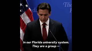 DeSantis Celebrates Kicking ProPalestine Group Off Florida Campuses [upl. by Nosydam]