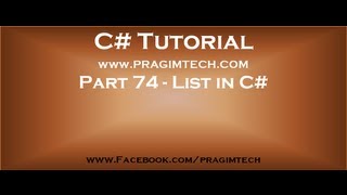 Part 74 List collection class in c [upl. by Nelleoj11]