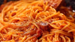 Original Italian Spaghetti Amatriciana  How Tasty Channel [upl. by Rosenfeld820]