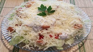 Caesar Salad with Chicken and Yogurt Dressing [upl. by Younger]