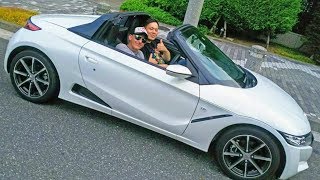 視聴者の愛車ホンダS660を初試乗させてもらった！ミニNSXは速くて楽しい！なぜアメリカにないんだろう？ Honda S660 Baby NSX Test Drive [upl. by Ennahoj69]