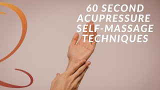 60 Second Acupressure SelfMassage Techniques for More Energy Headache Relief and Inner Balance [upl. by Hentrich]