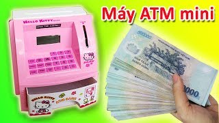 Đồ chơi MÁY ATM mini HELLO KITTY RÚT TIỀN TẠI NHÀ  KÉT SẮT ĐỰNG TIỀN CHO BÉ Chim Xinh [upl. by Ateekan496]