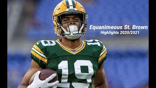 Equanimeous St Brown  NFL Highlights Packers 20202021 [upl. by Aleydis]