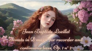 Jean Baptiste Loeillet  Sonata in D major for recorder and continuous bass Op 1 n° 2 [upl. by Ellehsyt540]