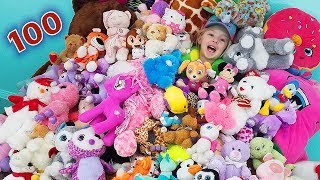 100 Layers of Stuffed Animals Bears Shopkins Puppies Owls Penguins Ponies Unicorns amp More [upl. by Ecnarrot]