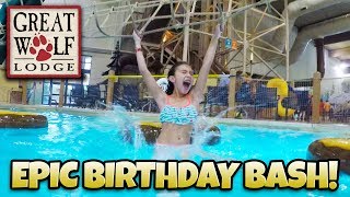 DREAM BIRTHDAY AT GREAT WOLF LODGE Indoor Waterpark This Hotel Has EVERYTHING [upl. by Nahtanaoj]