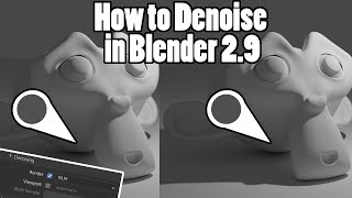 How to DENOISE your renders in Blender 29  Quick and Easy Tutorials  Blender 29 [upl. by Micheil]