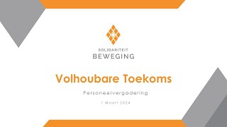 Solidariteit Beweging Personeelvergadering – Volhoubare Toekoms [upl. by Jorie938]