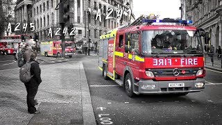 London Fire Brigade  Soho FULL HOUSE Response  A241 A242 A245 [upl. by Roede]