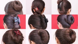 Cute simple hair style girl everyday  self hair style girl for long hair  big claw clip hairstyles [upl. by Ilojne]