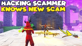 Hacking Scammer Knows MYTHIC SCAM 😨💯 Scammer Gets Scammed Fortnite Save The World [upl. by Maharva35]