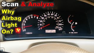 Scan and Analyze Toyota Airbag Light Troubleshoot  Why the Airbag Light is ON Scanning SRS module [upl. by Lleumas279]