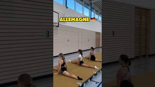 ALLEMAGNE VS FRANCE  QUI FAIT LE MEILLEUR GRAND ÉCART  gym flexibility [upl. by Nomor]