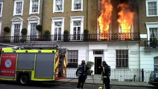 Montpelier Square Fire London 16022012 [upl. by Anirat]