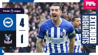 Extended PL Highlights Brighton 4 Crystal Palace 1 [upl. by Herschel]