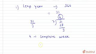 Find the probability that the month of January may have 5 Mondays in i a leap year [upl. by Greabe]