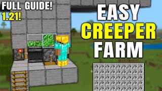 Easy 121 Creeper Farm in Minecraft Bedrock MCPEXboxPSSwitchPC [upl. by Alyse]