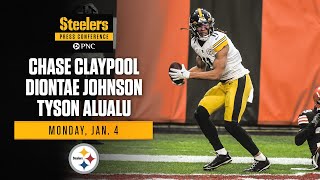 Steelers Press Conference Jan 4 Chase Claypool Diontae Johnson Tyson Alualu [upl. by Anaed164]