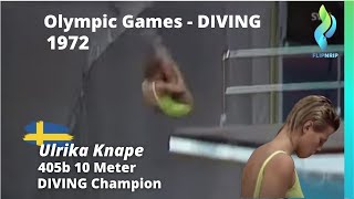 1972 Ulrika Knape Sweden  405b  Women 10 meter Diving Event  Olympic Games [upl. by Aurelea]