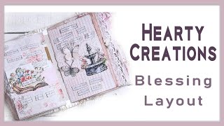 Hearty Creations Collab  Junk Journal Layout heartycreations24 [upl. by Boycie432]