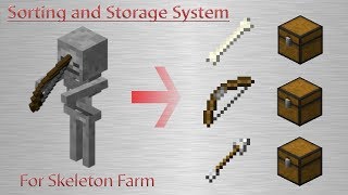 Minecraft Sorting and Storage System for Skeleton Farm [upl. by Valentino643]