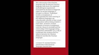 The relationship of the Chechen language with the HurritoUrartian language [upl. by Emelita]