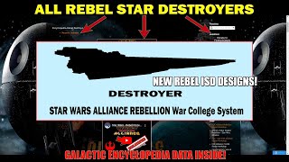 All STAR DESTROYERS of the Rebels  Star Wars  Units Data included [upl. by Yeltihw]