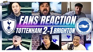 SPURS FANS REACTION TO TOTTENHAM 21 BRIGHTON  PREMIER LEAGUE [upl. by Illona450]