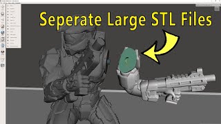 Separate Large STL Files Into Multiple Pieces amp Add Locator Pins Using Meshmixer [upl. by Ofori]