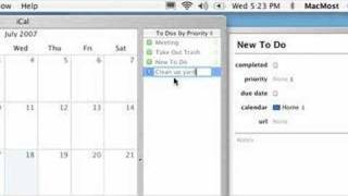 MacMost Tutorial Creating To Do Lists With iCal [upl. by Zoubek934]